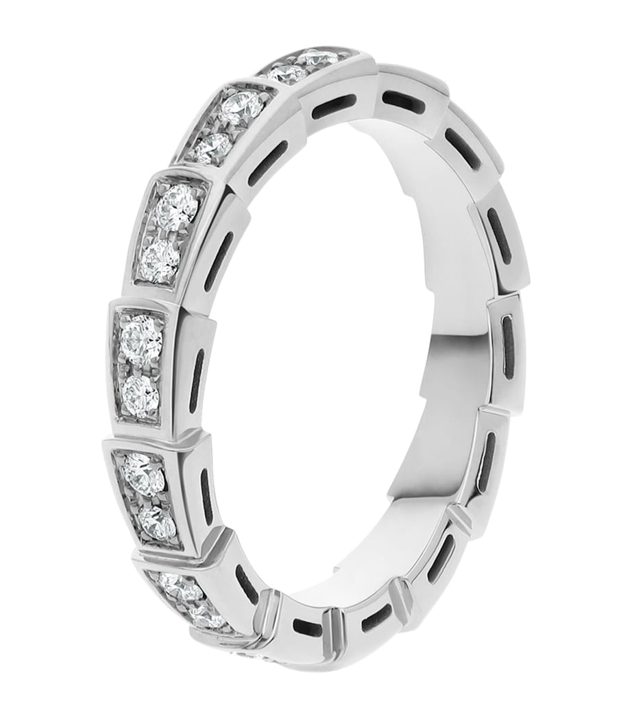 White Gold and Diamond Serpenti Viper Ring WHITE GOLD Image 1