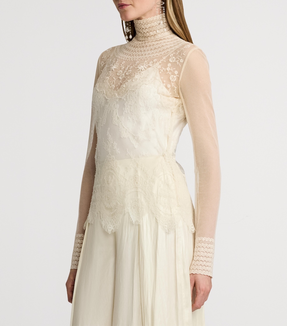 Delilah Embellished Top LUX CREAM Image 6