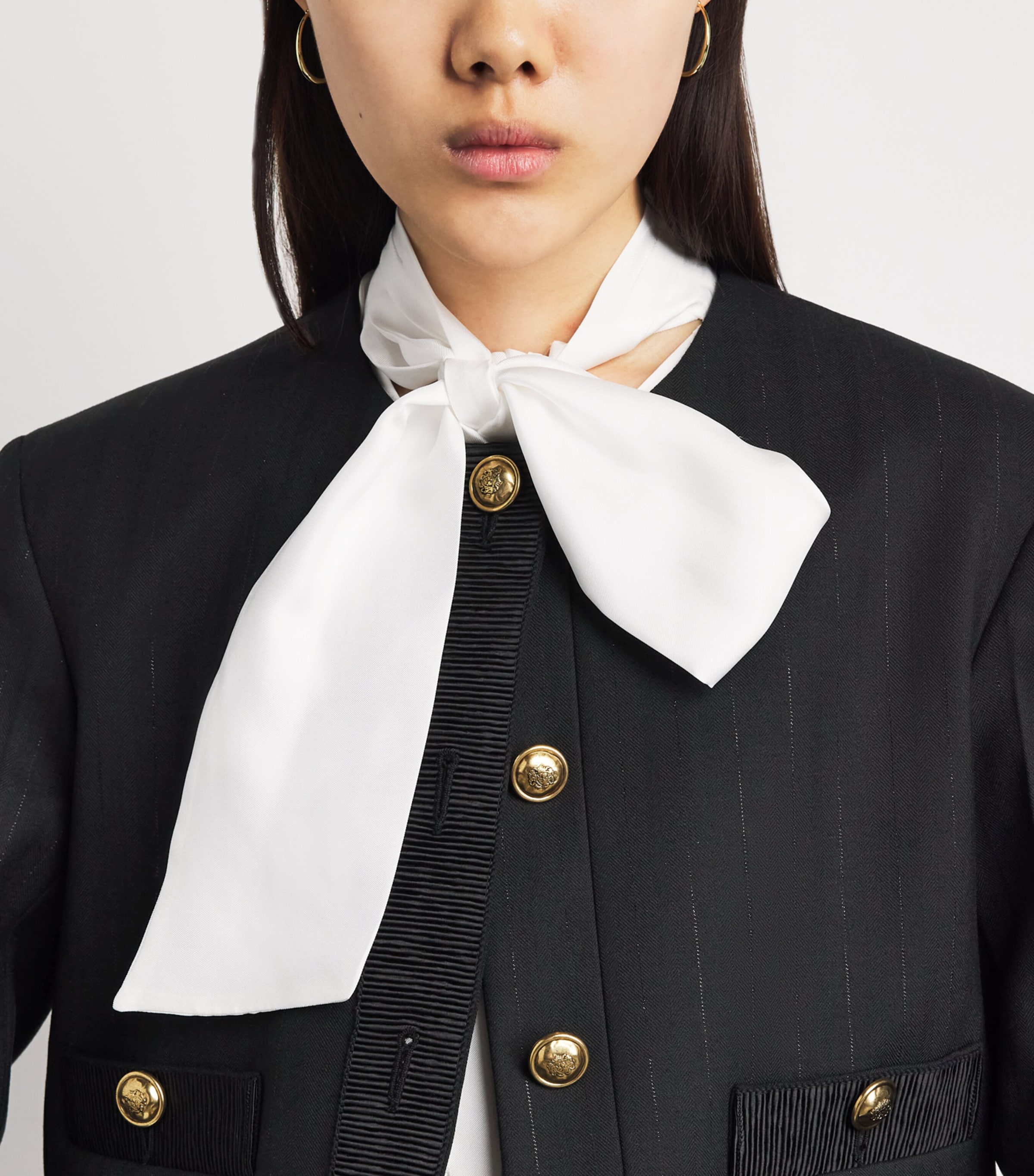 Sandro Paris Womens Cropped Tailored Jacket Black Image 3