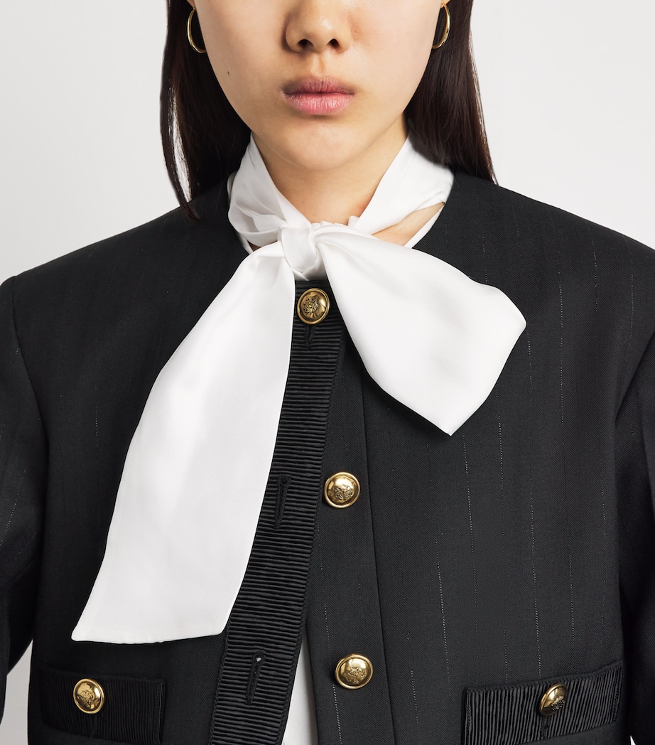 Sandro Paris Womens Cropped Tailored Jacket Black Image 3