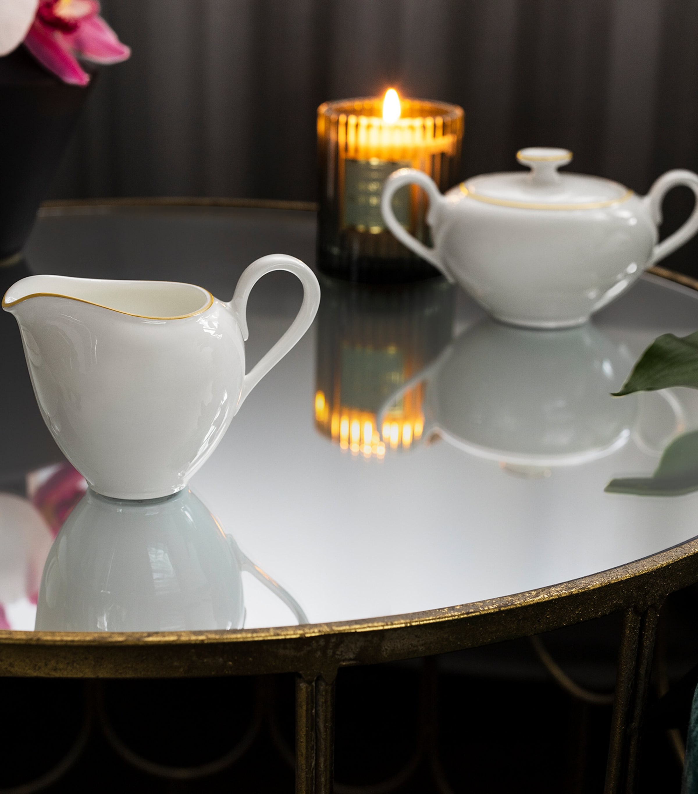 Anmut Gold Cream Jug (210ml) WHITE Image 2