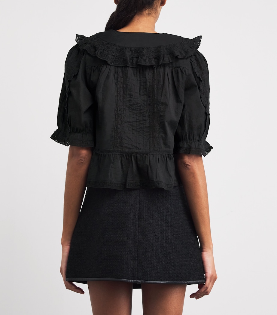 Cotton Ellery Blouse BLACK Image 4
