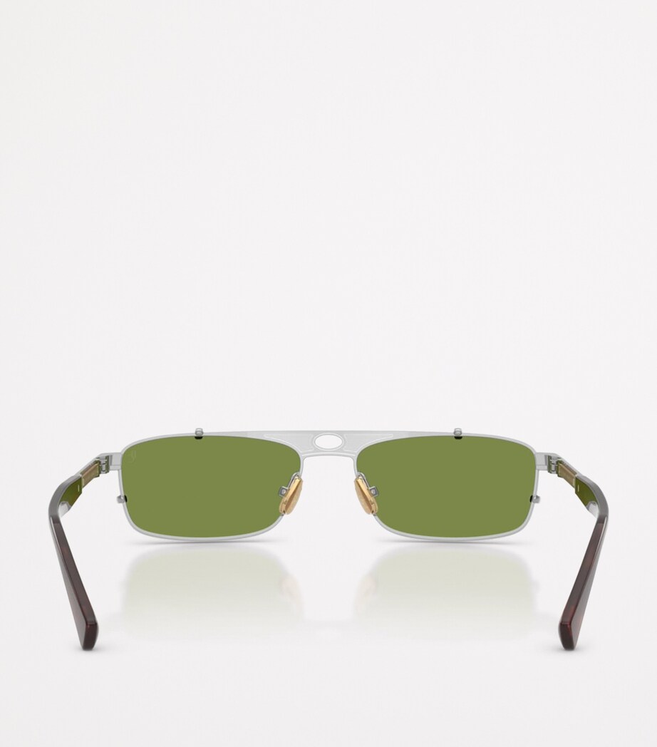 Titanium Rectangular Paloma Sunglasses 500152 Image 4