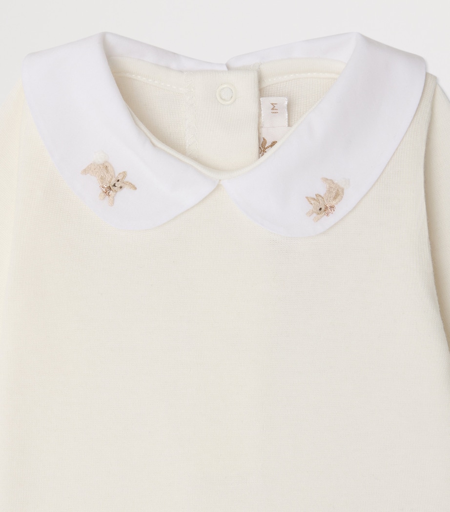 Bonpoint Cotton Collared Bodysuit (1-24 Months) Blanc Lait Image 3