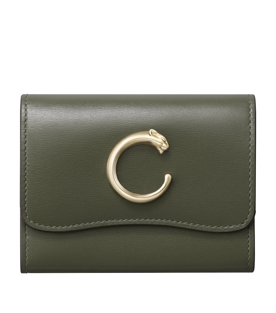 Mini Leather Panthère de Cartier Wallet GREEN Image 1