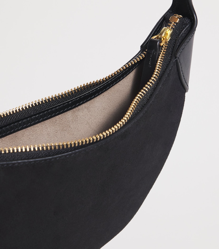 Small Suede ID Shoulder Bag BLACK/G L Image 4