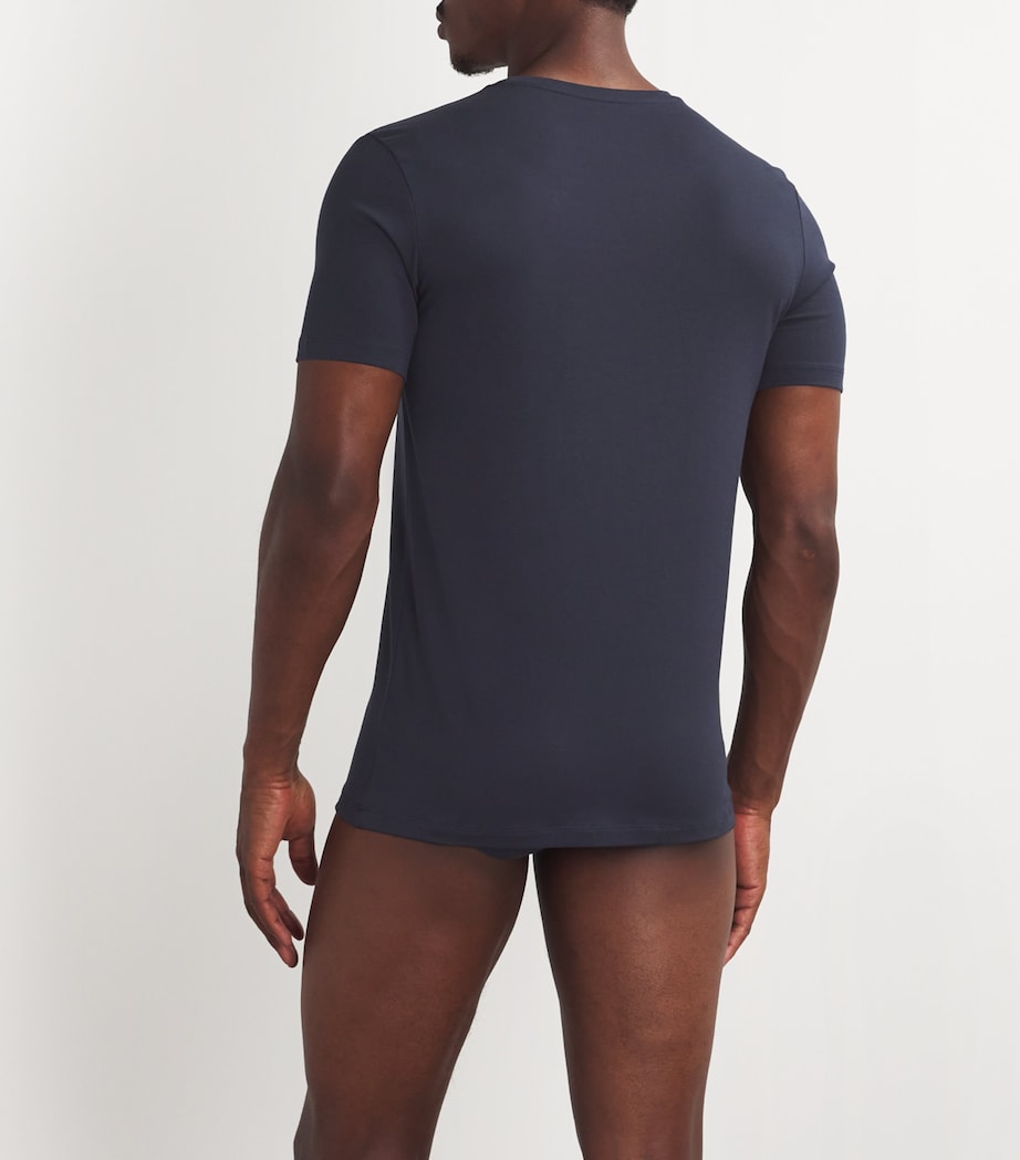 Cotton-Blend Daily Comfort T-Shirt (Pack of 2) 6366/MIDNIGHT Image 3