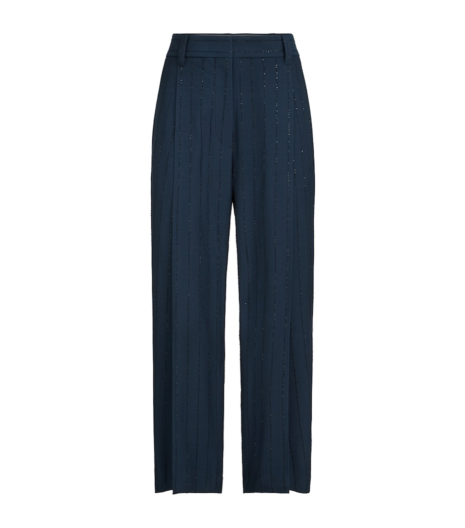 Brunello Cucinelli Womens Dazzling Stripe Trousers Image 1