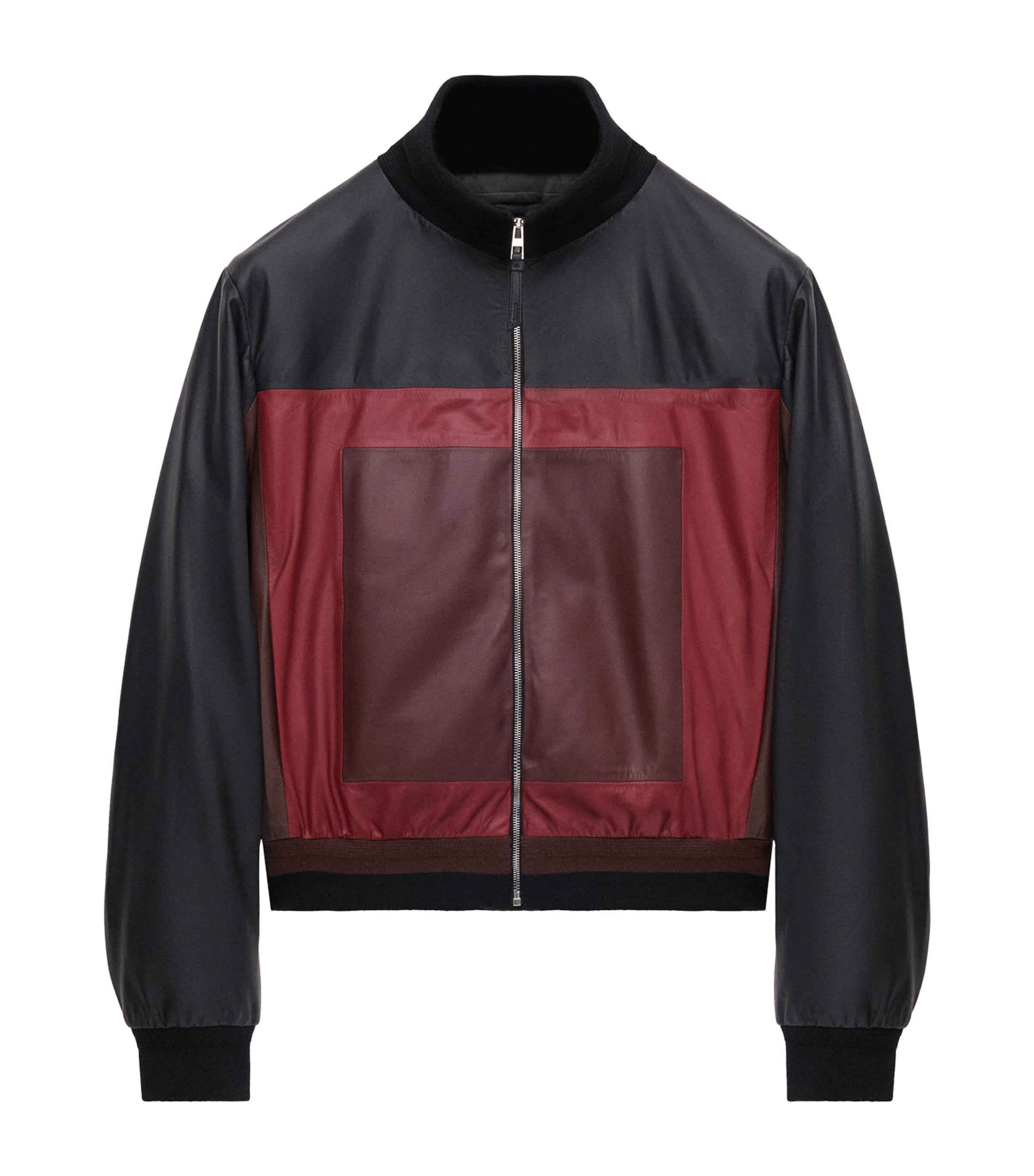 Loewe Leather Cropped Jacket In Black