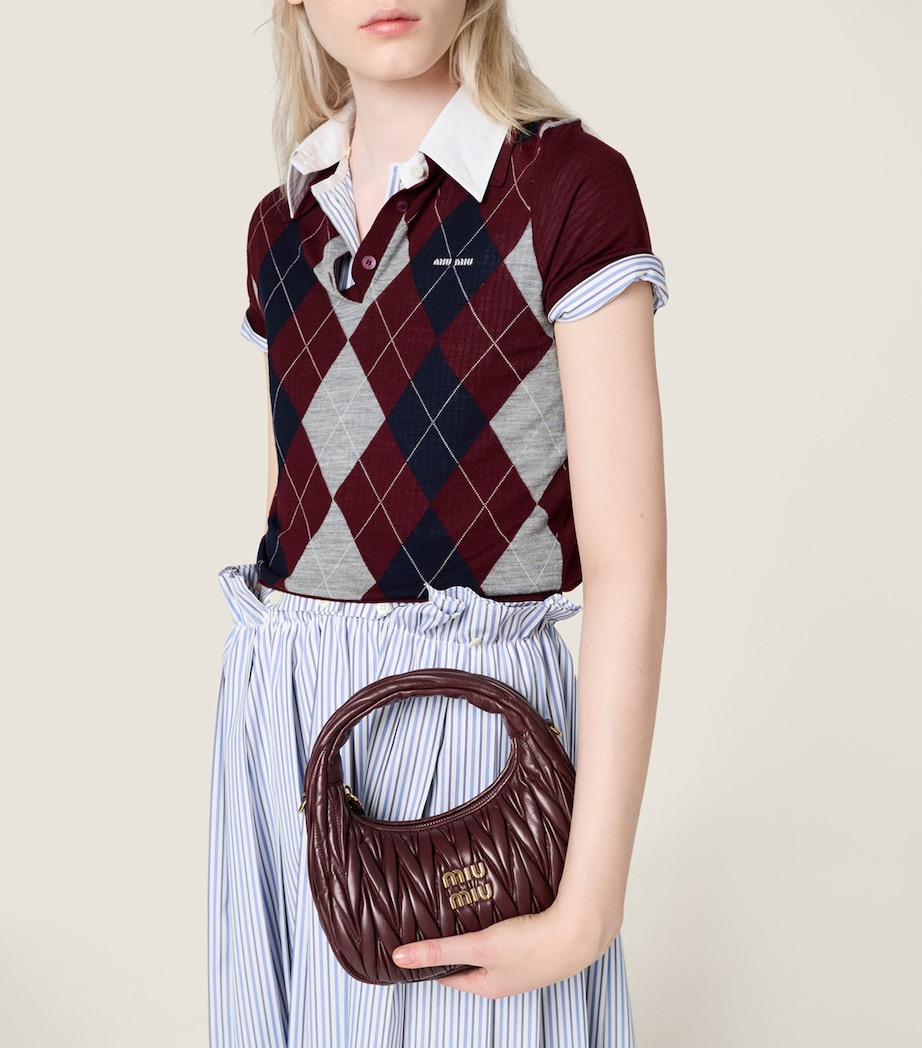 Small Matelassé Lambskin Wander Top-Handle Bag F0007 Image 2