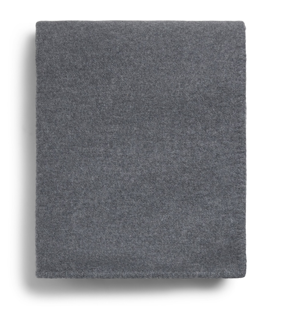 Harrods of London Valatzu Reversible Blanket (137cm x 180cm) Molveno & Grigio Image 1