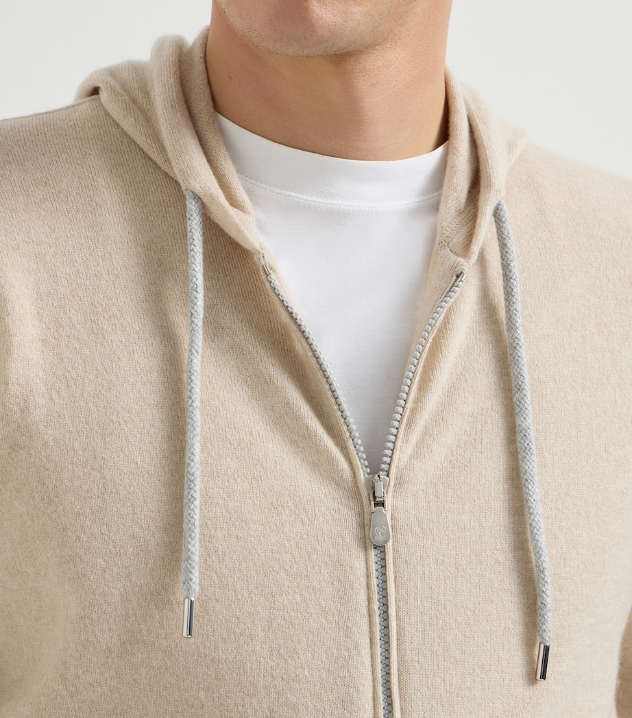 Brunello Cucinelli Mens Cashmere Zip-Up Hoodie Image 6