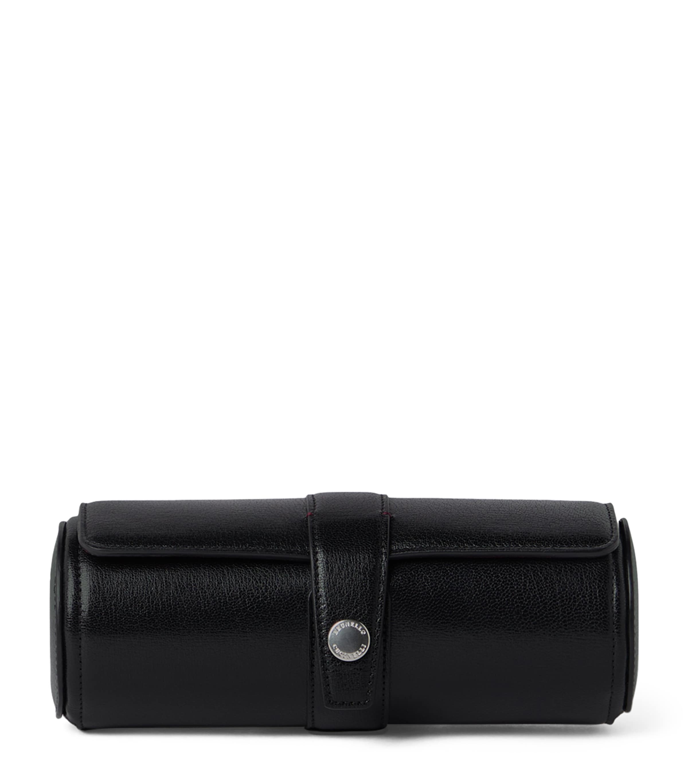 Brunello Cucinelli Leather Watch Case In Black