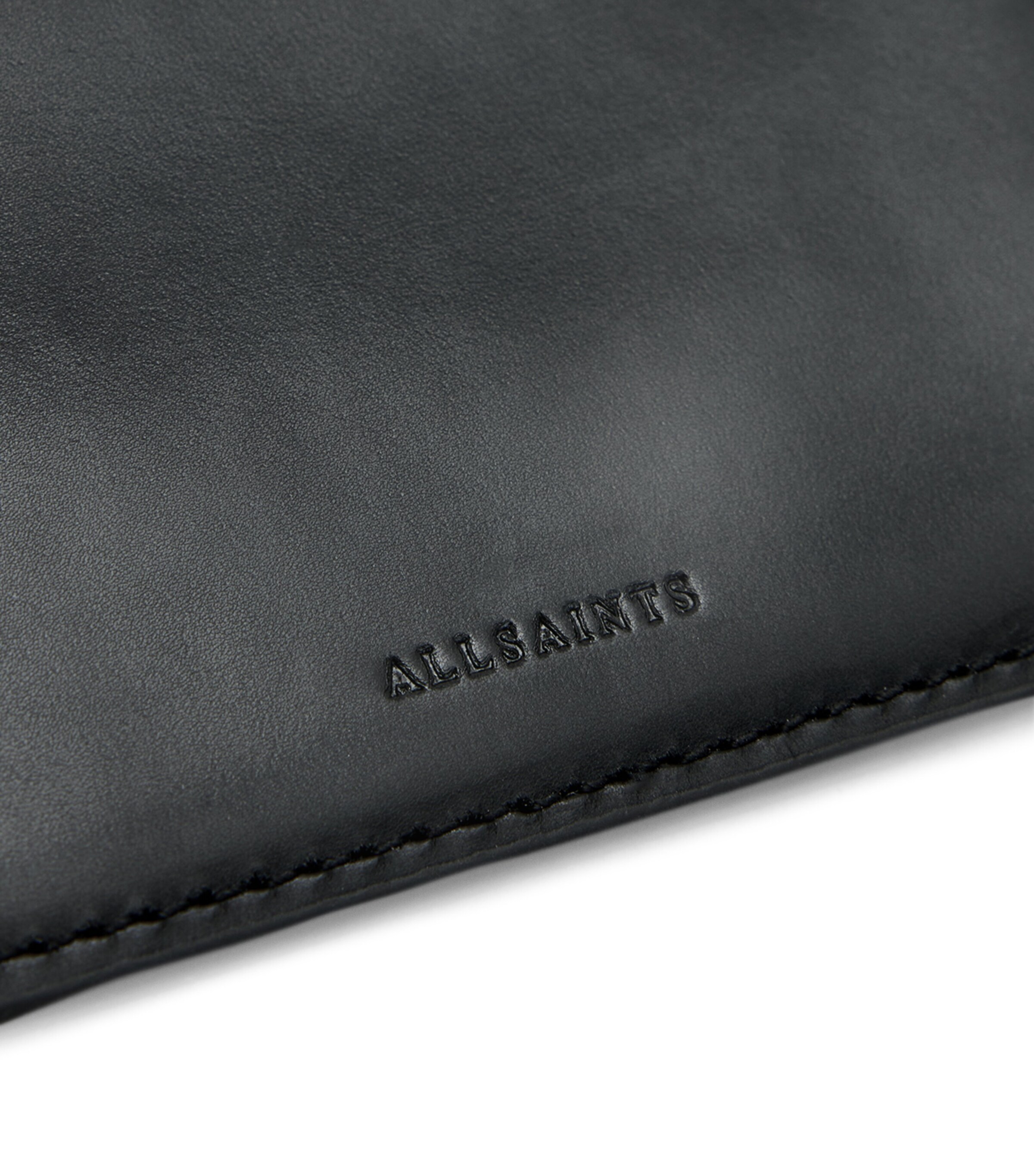 AllSaints Leather Remy Wallet Black Image 6