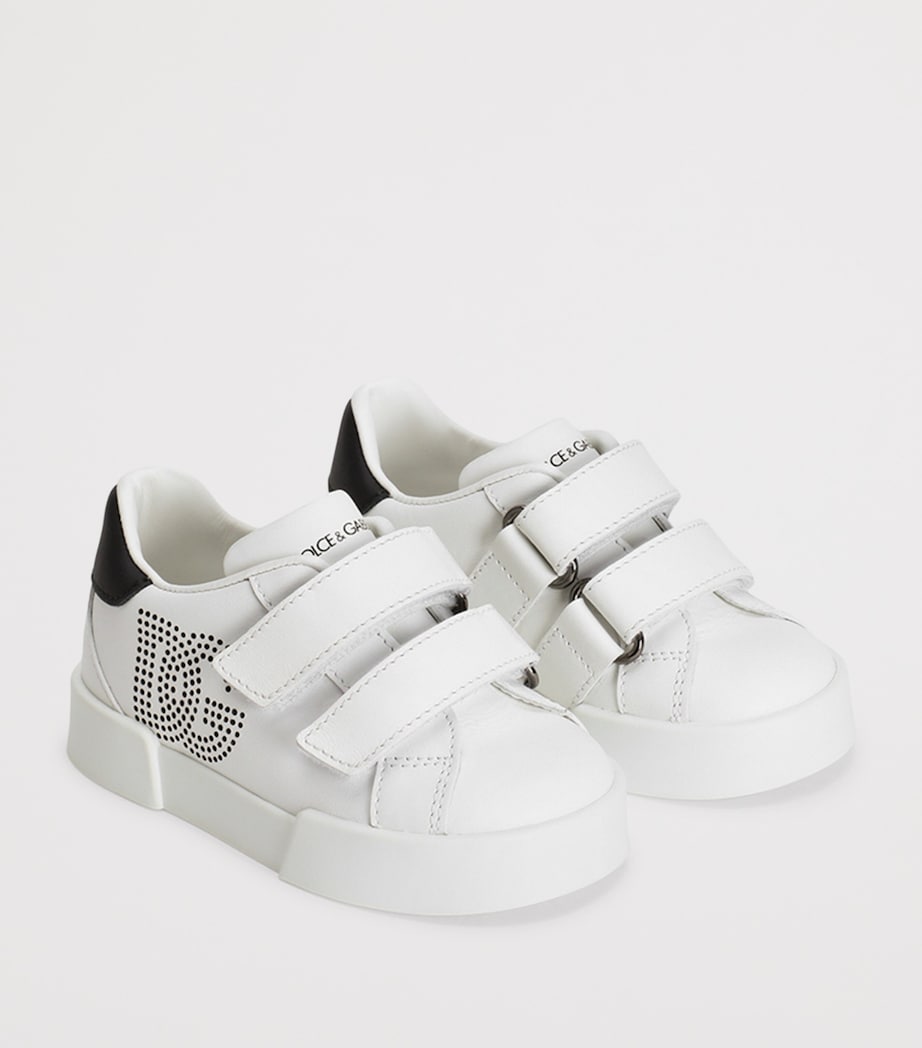 Leather Low-Top Sneakers 89697WHITE Image 2