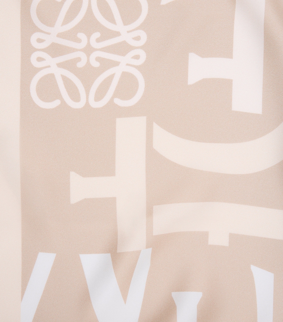Silk Twill Scarf LIGHT BEIGE/BEIGE Image 3