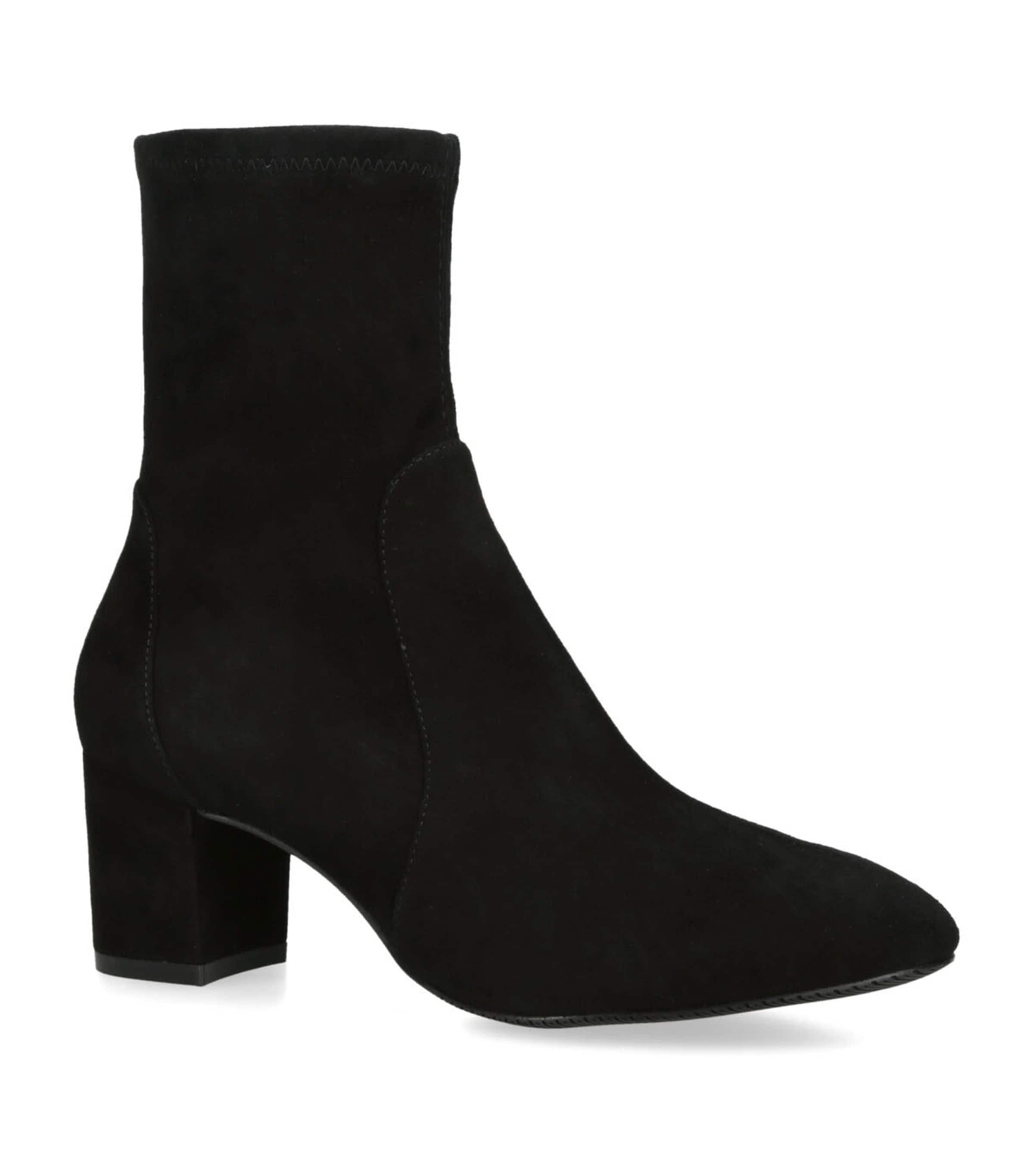 Suede Yuliana Ankle Boots 60 BLACK Image 3