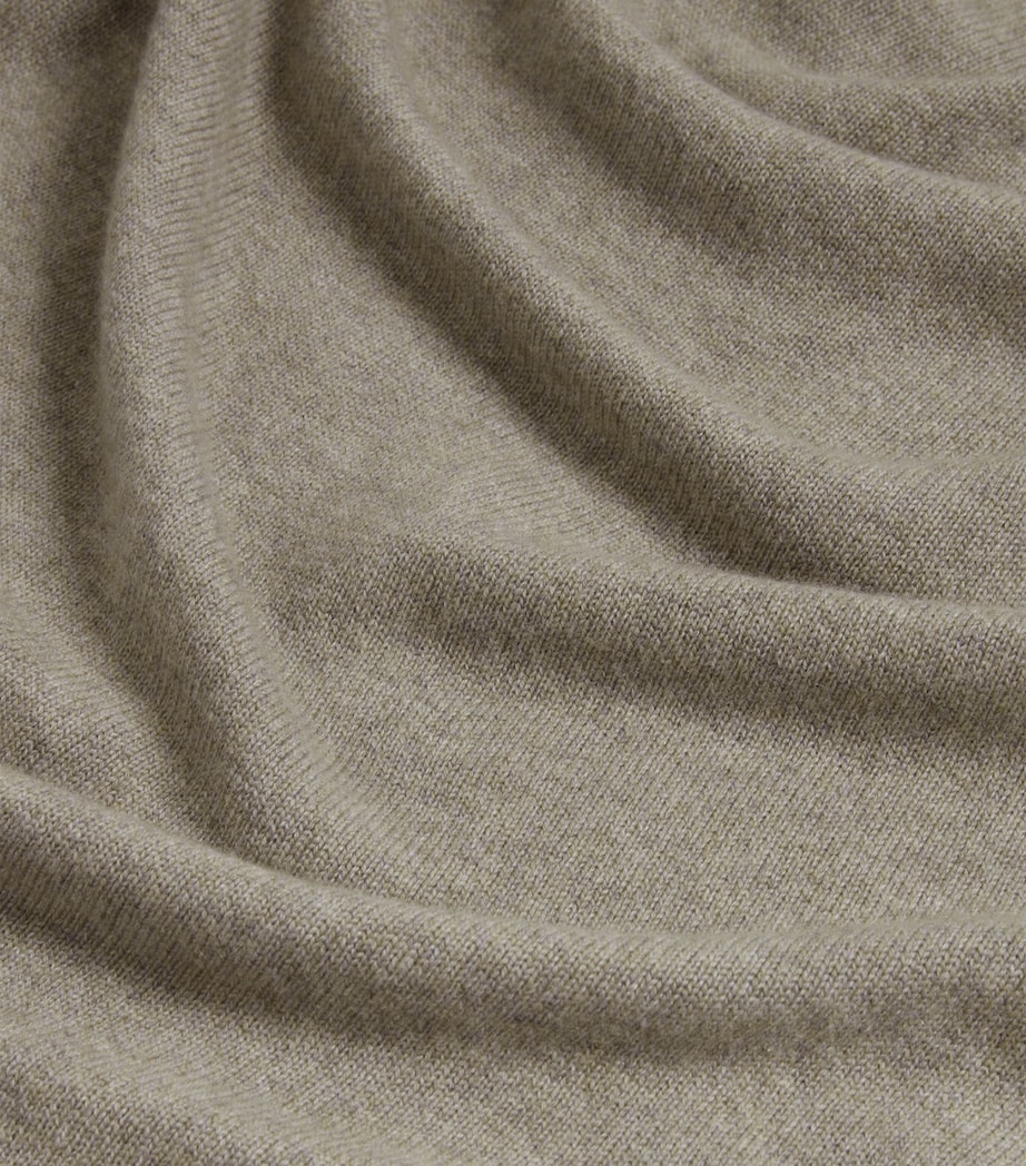 Cashmere Heritage V-Neck Sweater 087ARGYLL FOG Image 5