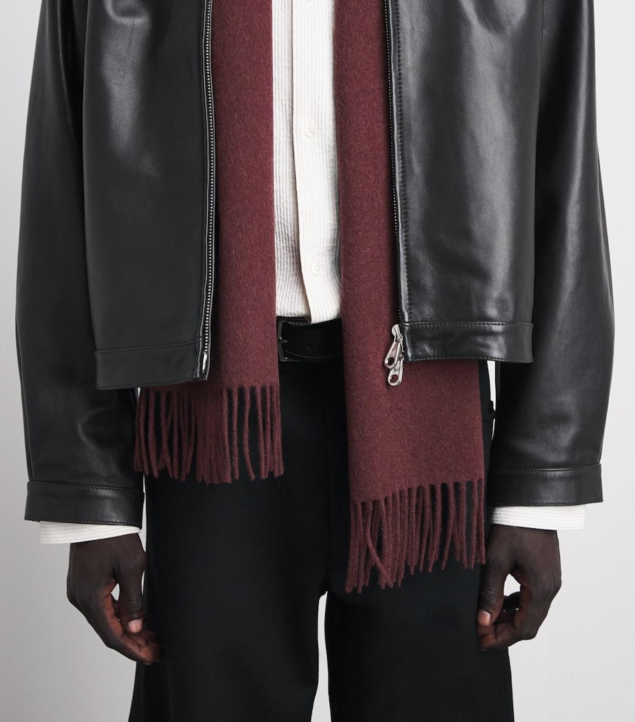 Canali Wool Fringe Scarf Image 3