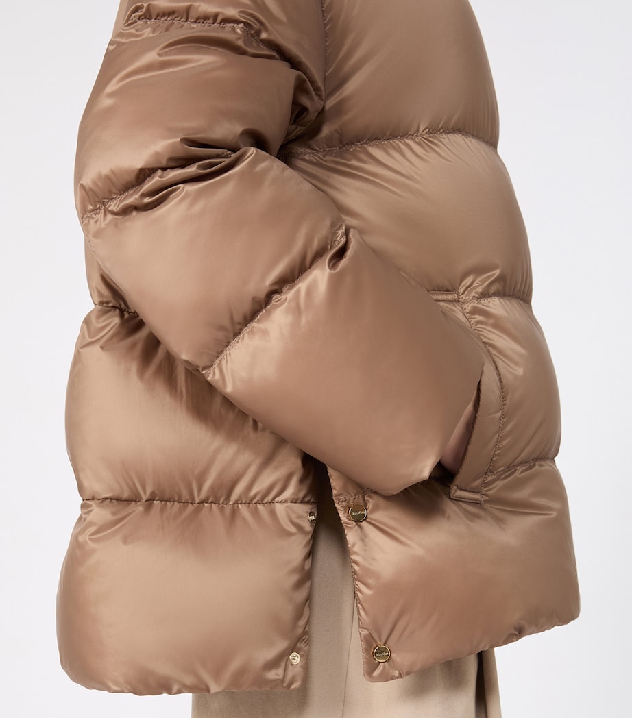 Max Mara Womens High-Neck Puffer Jacket Camel Image 5