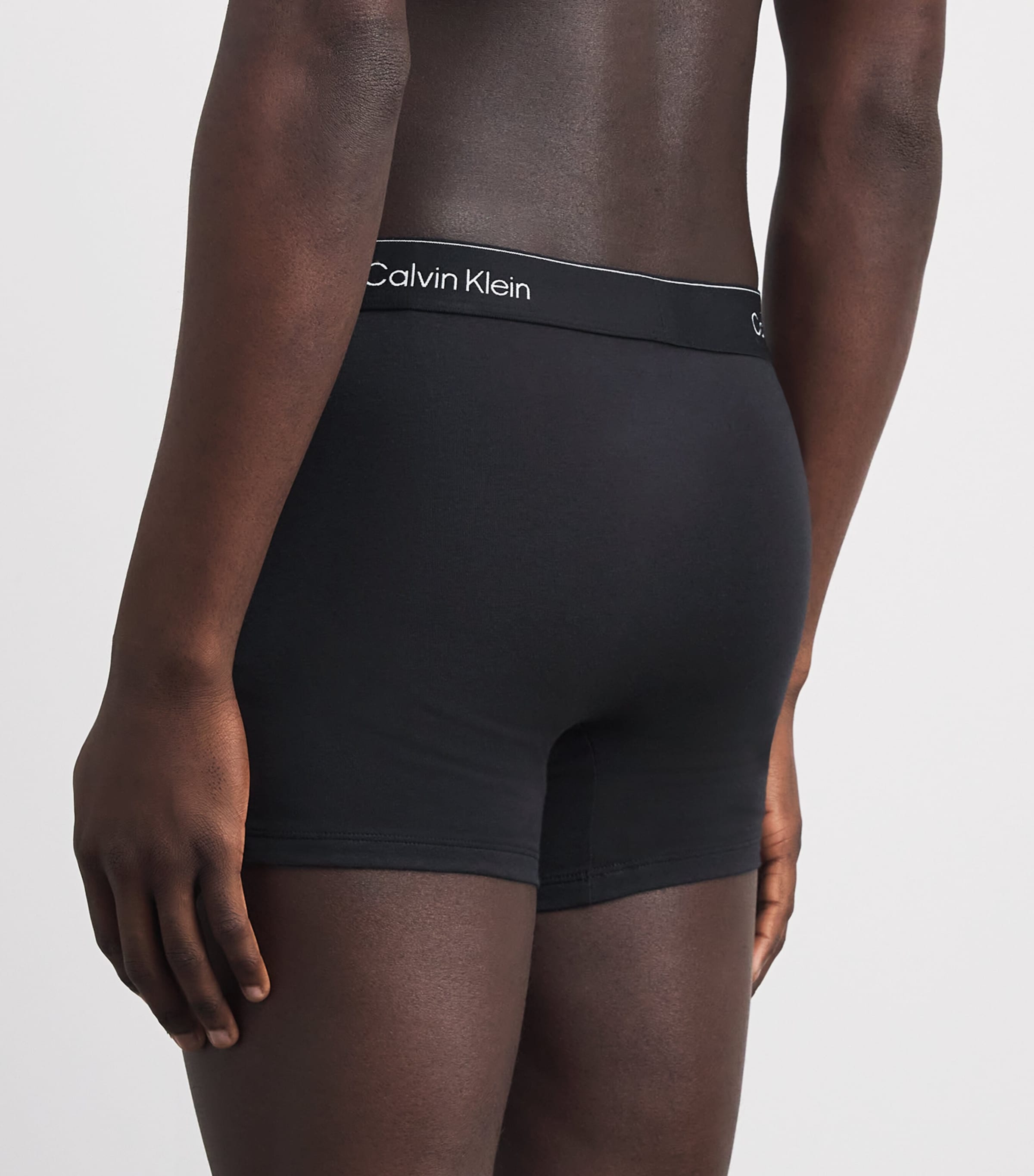 Calvin Klein Mens Stretch-Cotton Icon Trunks (Pack of 5) Black Bodies Image 3