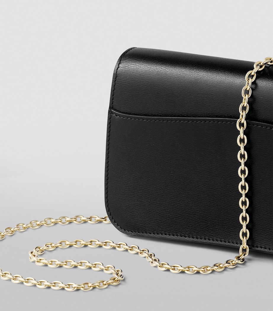 Mini Leather Panthère de Cartier Cross-Body Bag BLACK Image 5