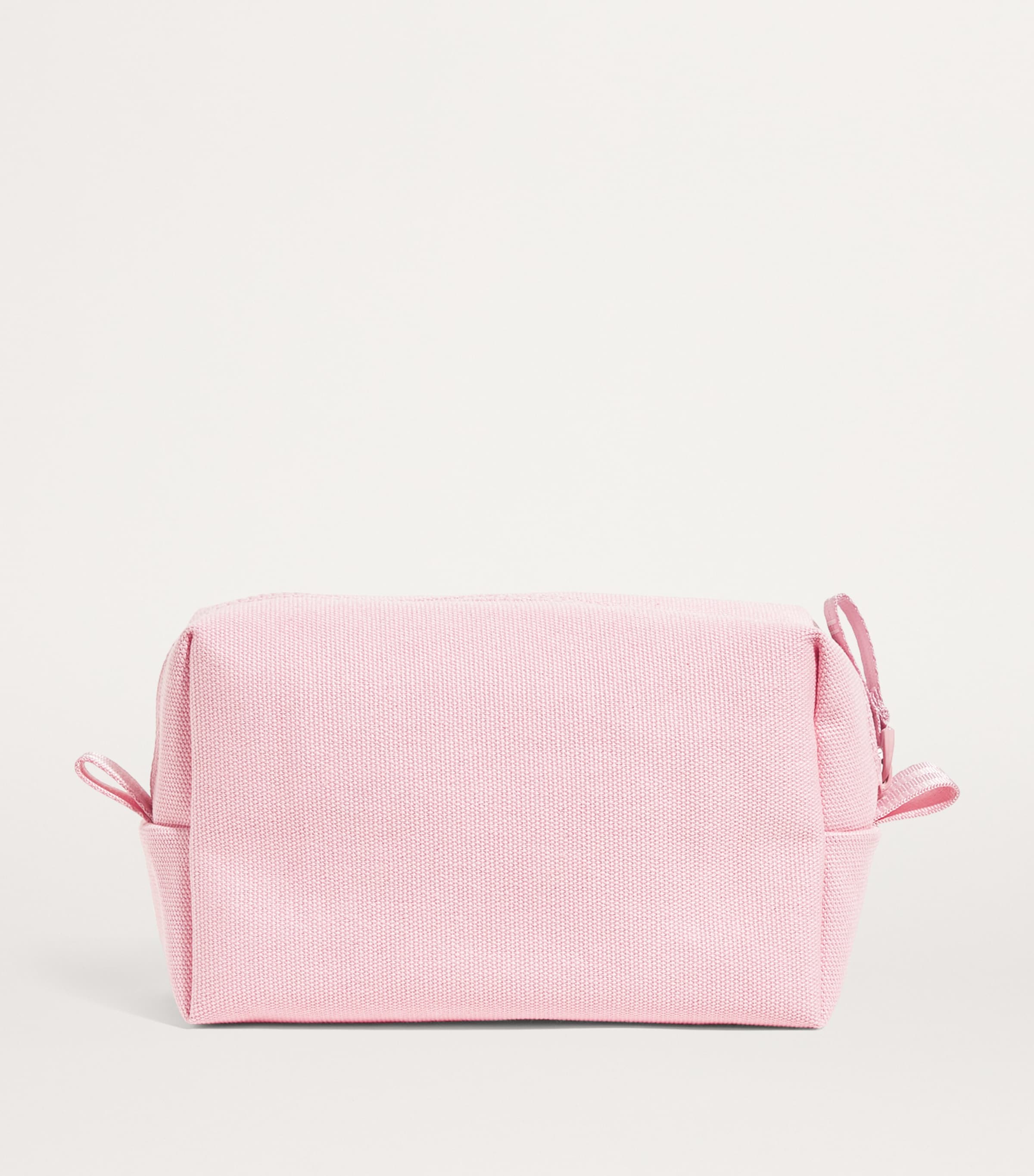 Harrods Cotton Logo Cosmetics Bag Light Pink Image 2