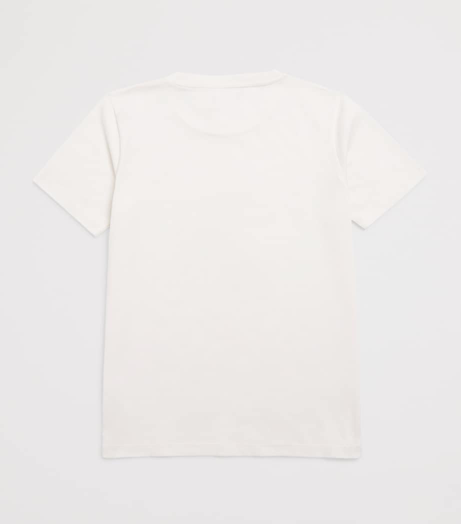 Harrods Cotton Bear T-Shirt (9-14 Years) Ivory Image 2