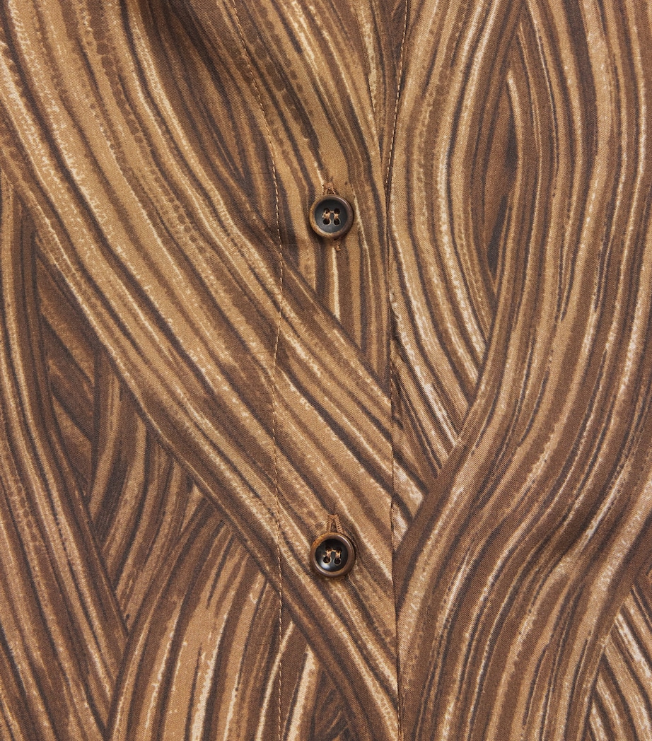 Silk Grass Waves Shirt CML378 CAMEL Image 5