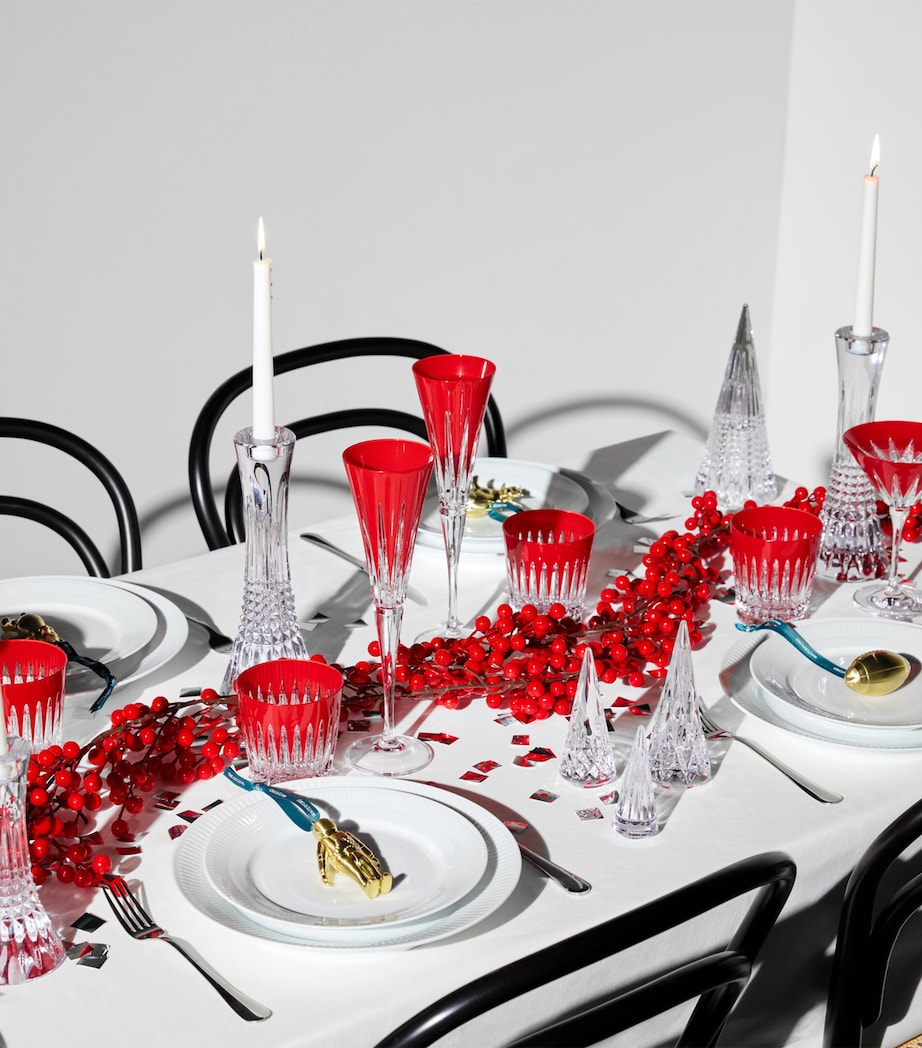 Set of 2 Crystal Firework Flutes (175ml) RED Image 5