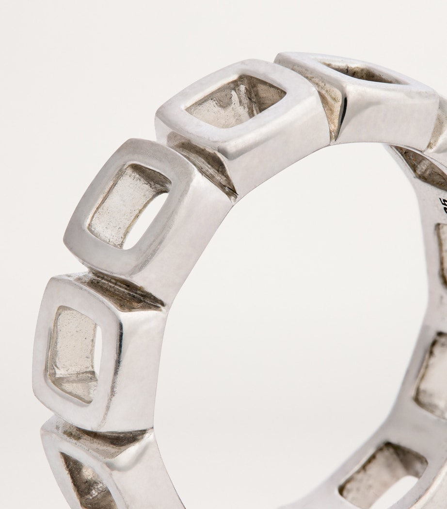 Sterling Silver Cushion Band Open Ring NA Image 6