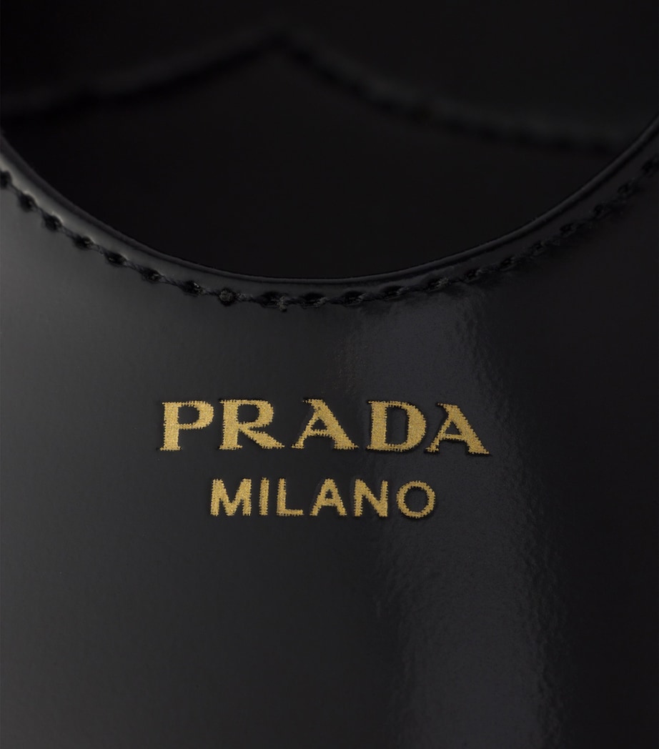 Prada Leather Logo Ballet Flats Black Image 6