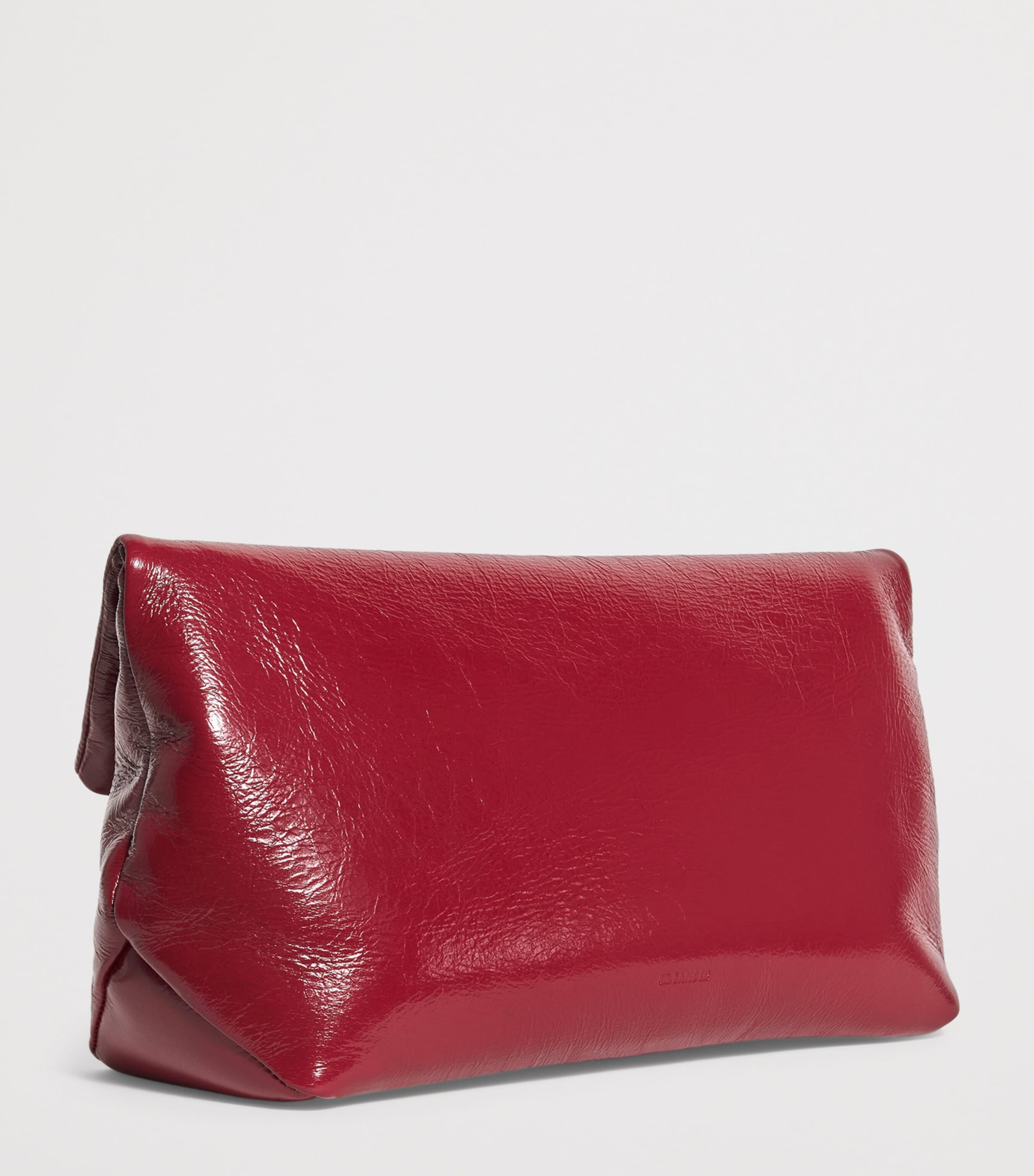 Jil Sander Patent Leather Jewel Zip Clutch Bag | Harrods US