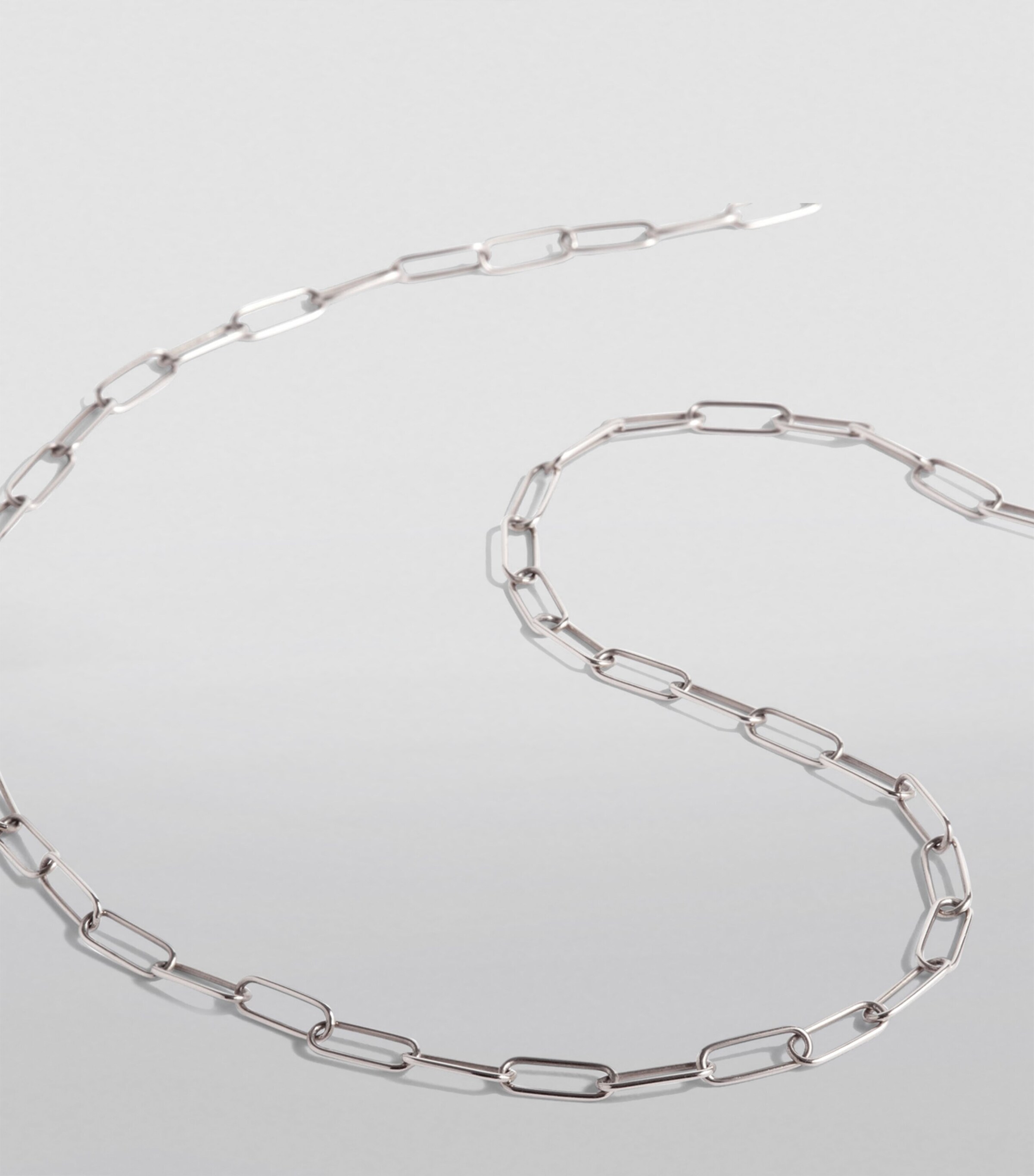 White Gold Short Cable Chain WHITE GOLD Image 2