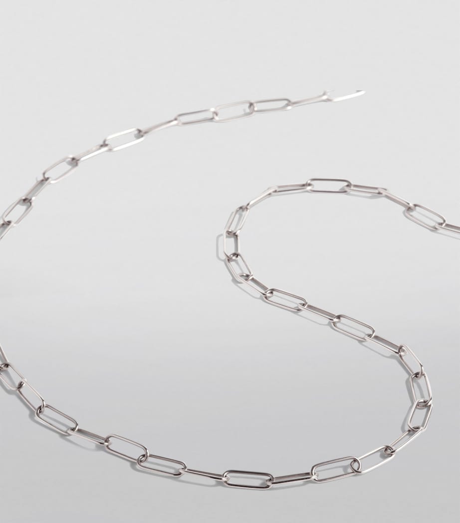 White Gold Short Cable Chain WHITE GOLD Image 2