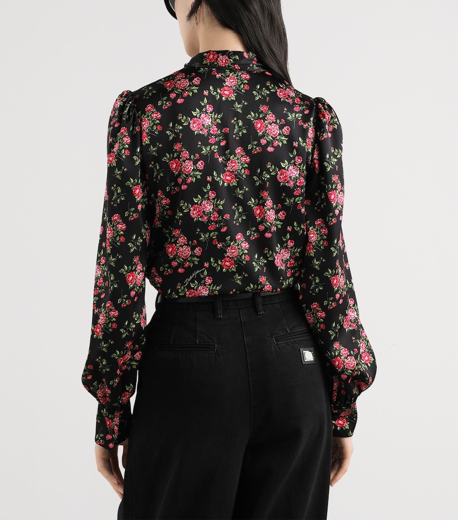 Stretch-Silk Rose Print Blouse HN5XP-MAZZ Image 5
