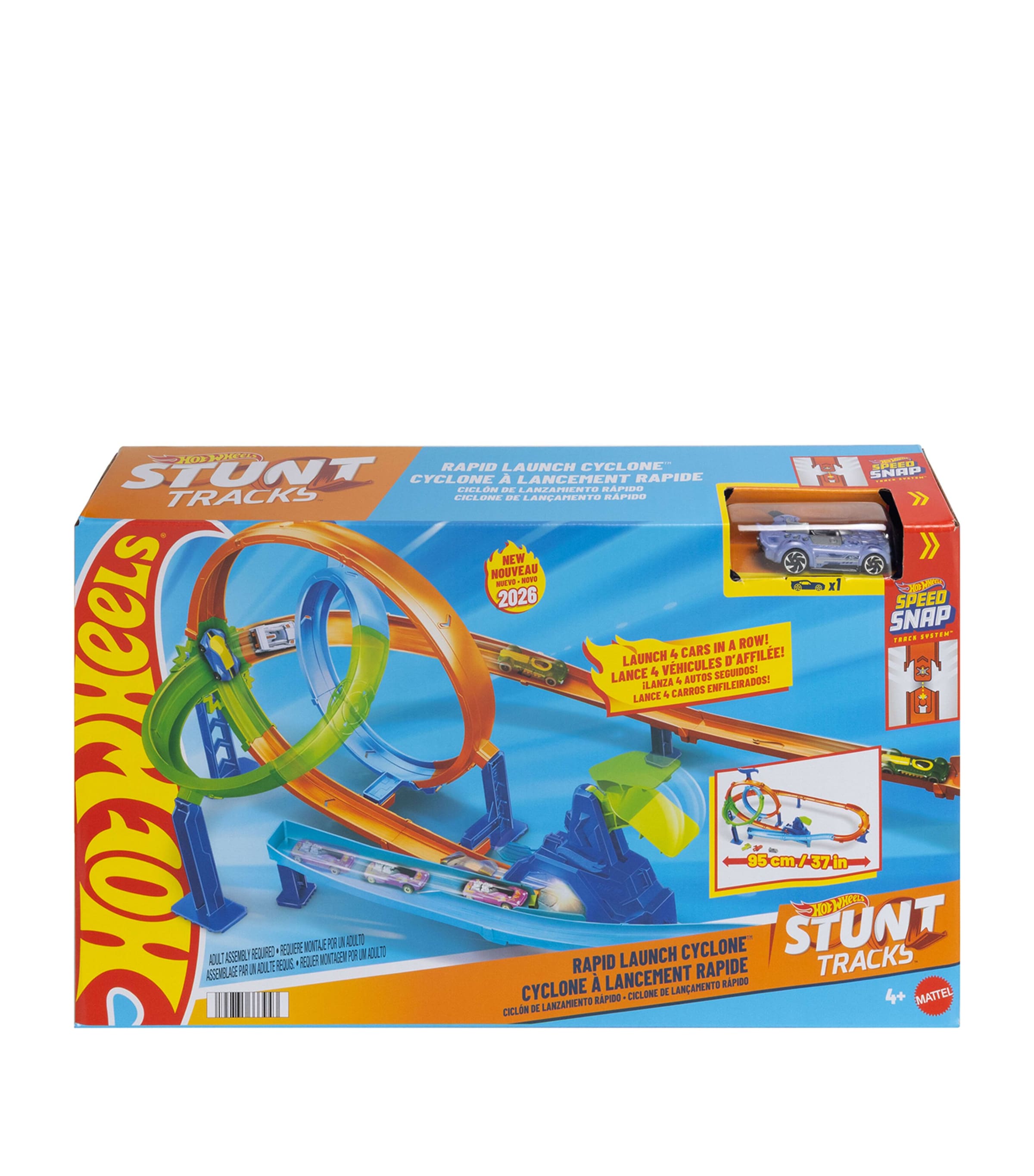 Hot Wheels Stunt Tracks Rapid Launch Cyclone Set MULTI Image 4