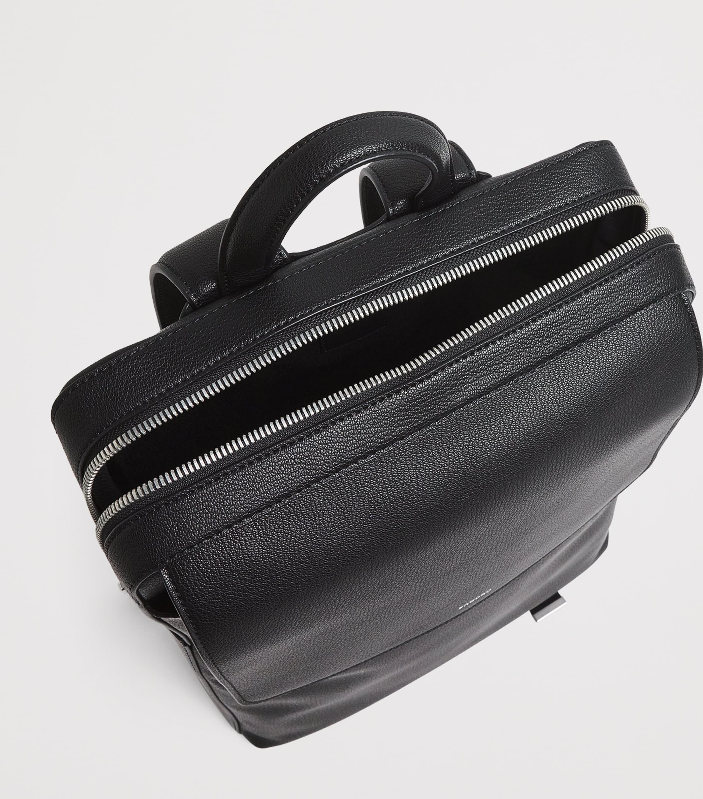 Leather Logo Backpack BLACK Image 4