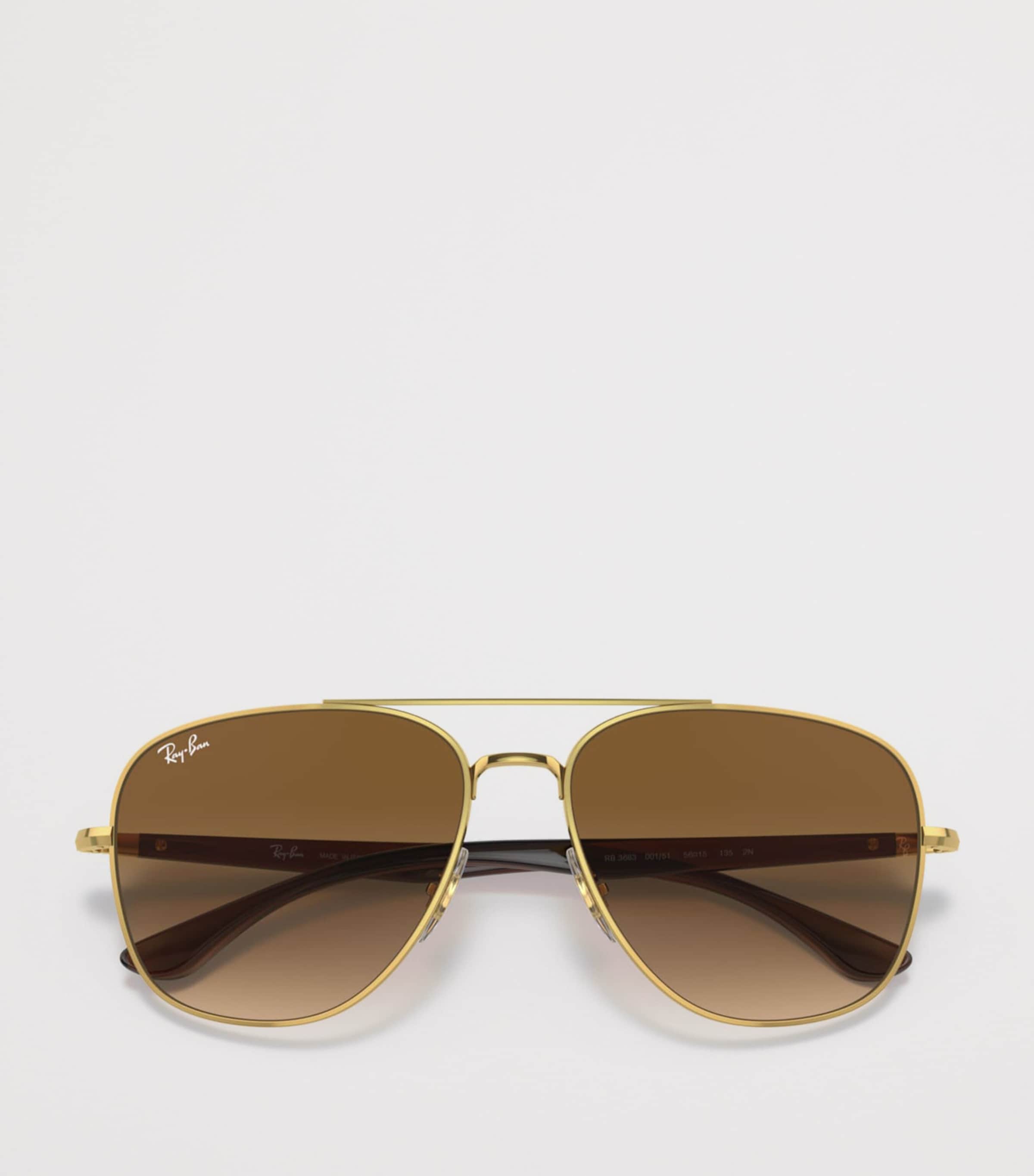 Ray-Ban Metal Square Sunglasses Gold Image 5