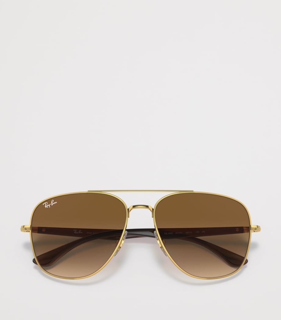 Ray-Ban Metal Square Sunglasses Gold Image 5