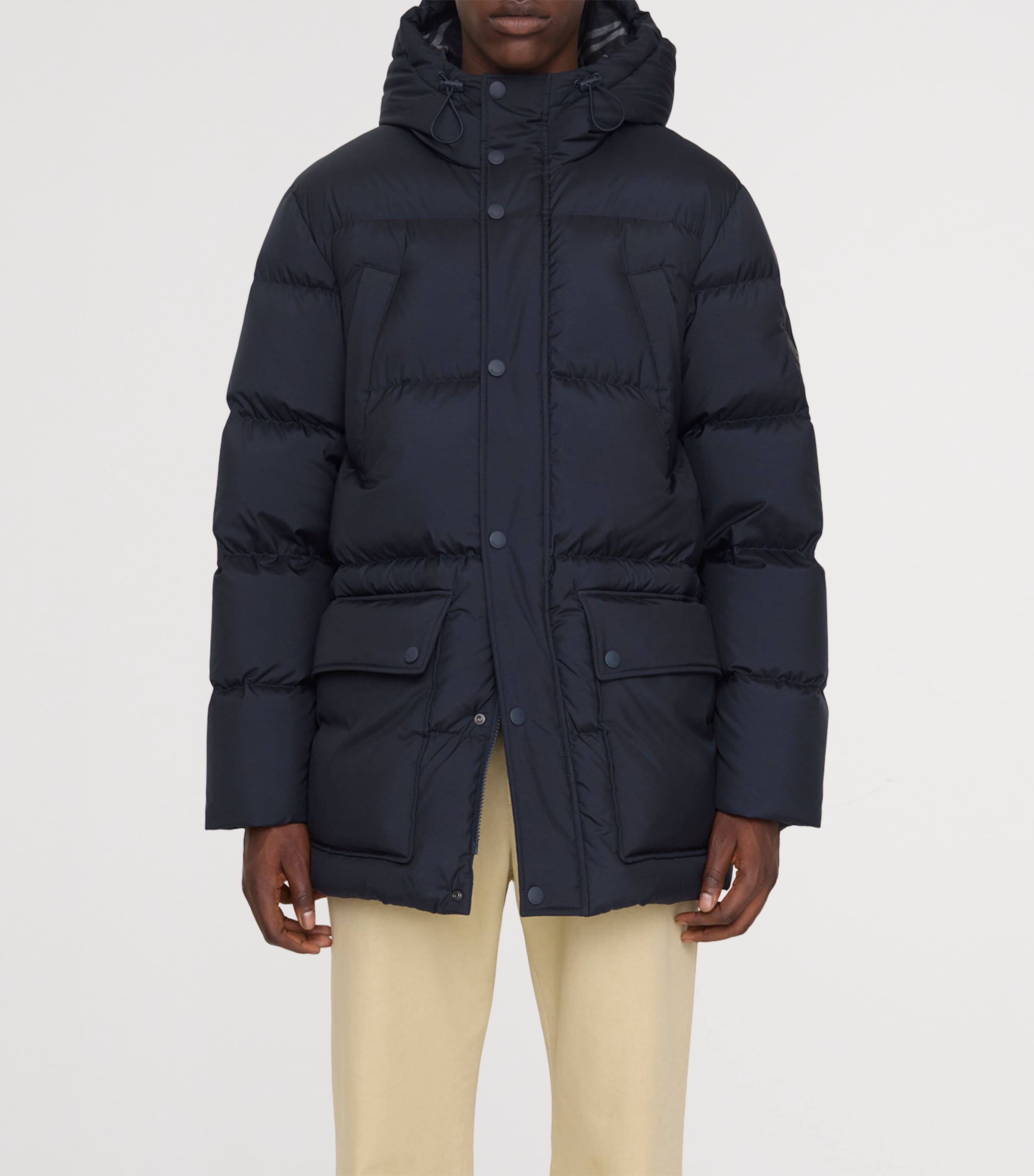 Hooded Down Puffer Jacket NAVY Image 2