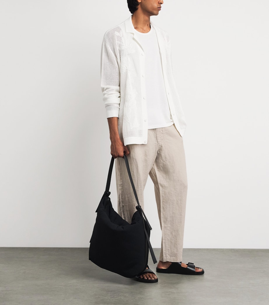 Wax London Mens Linen Kurt Chinos Beige Image 2