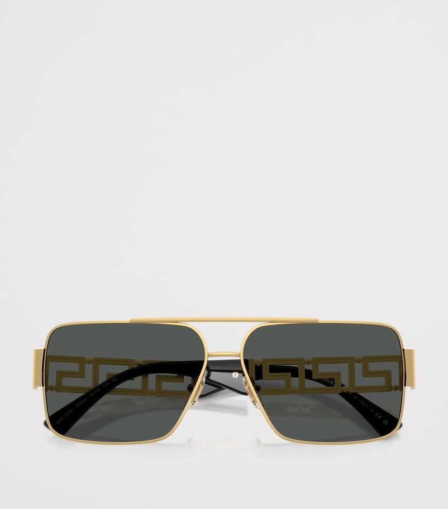 Wire-Frame Rectangular Sunglasses 100287 Image 5