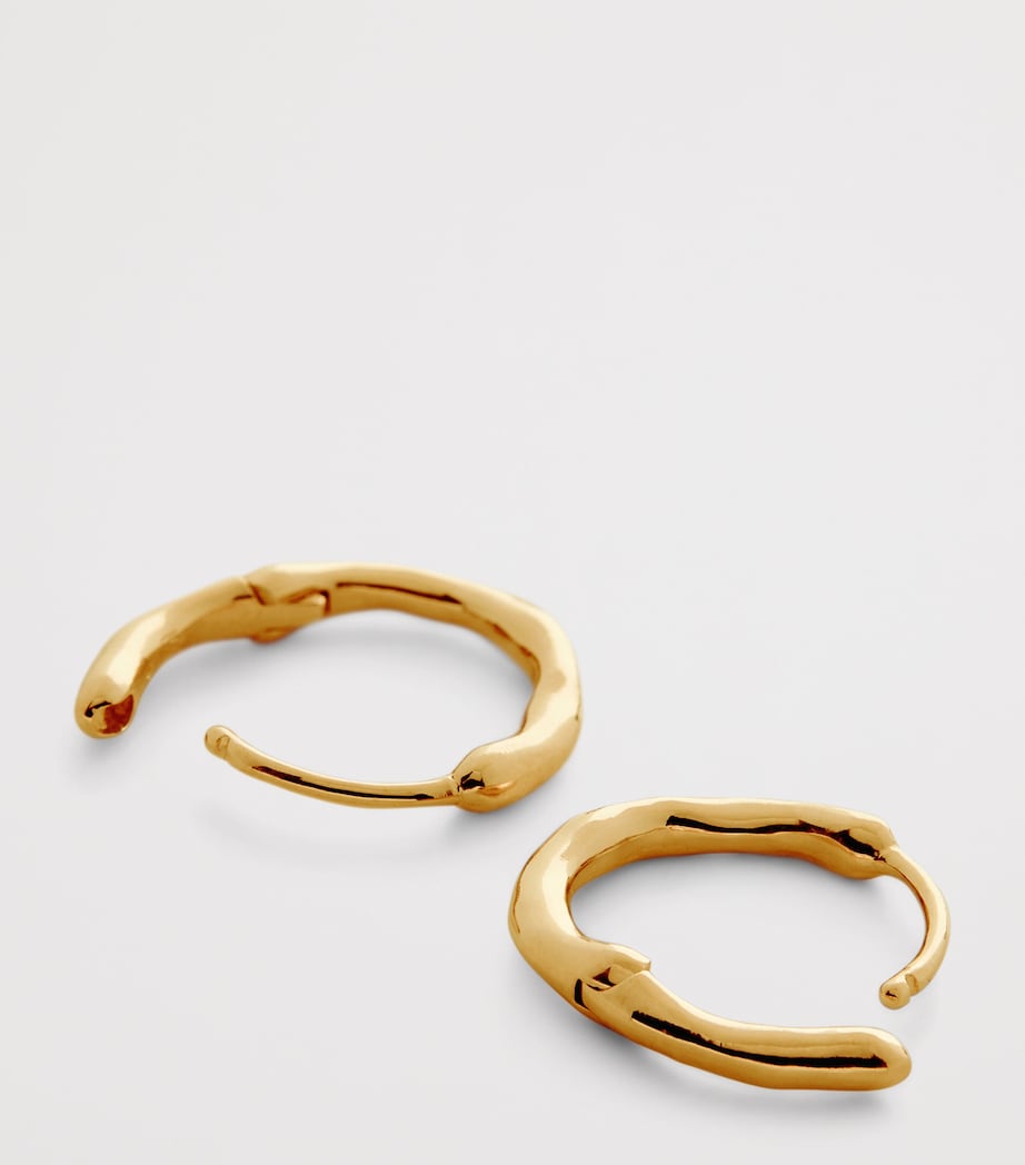 Gold Vermeil Siren Muse Wave Hoop Earrings 18K GOLD VERMEIL Image 3