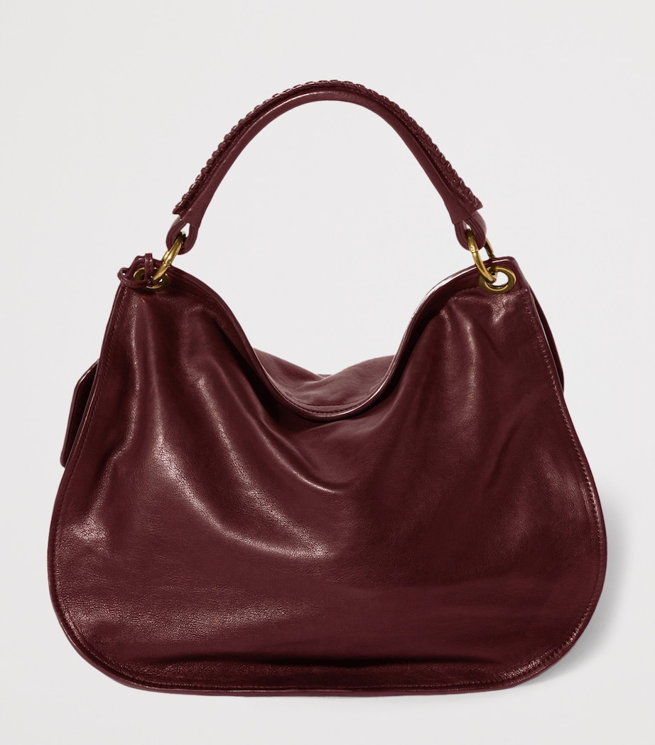 Miu Miu Leather Rendez-Vous Shoulder Bag Burgundy Image 3