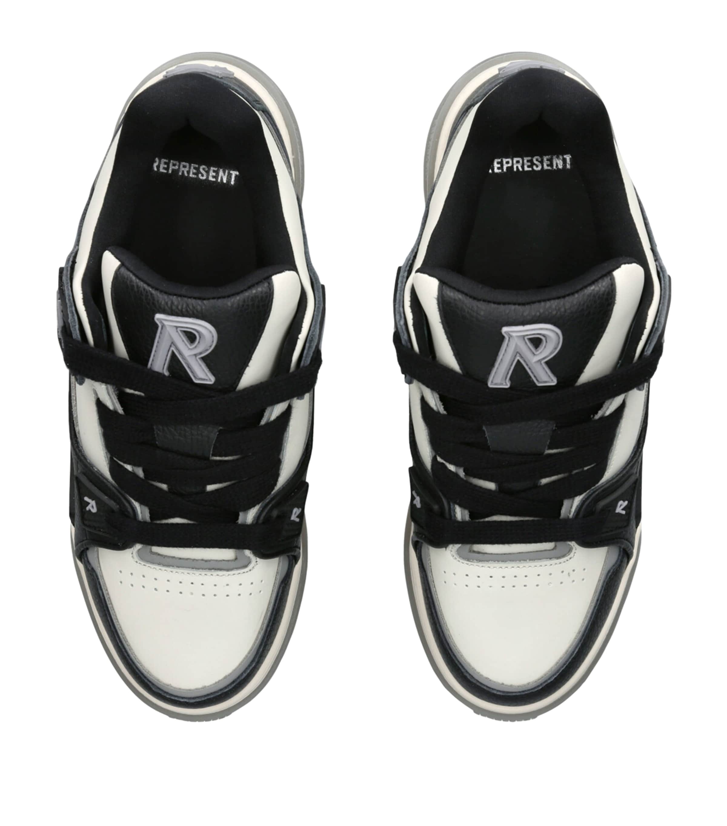 Leather Studio Sneakers BLK/WHITE Image 6