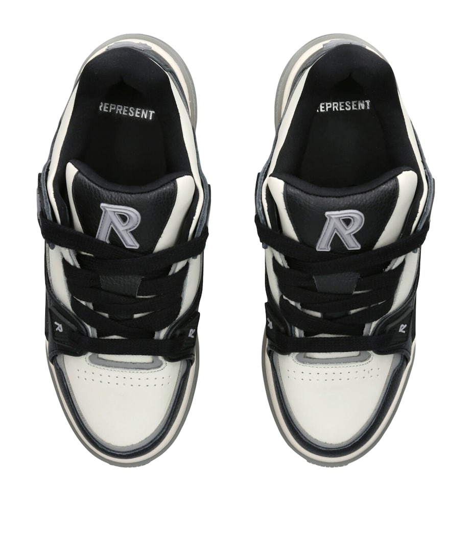 Leather Studio Sneakers BLK/WHITE Image 6