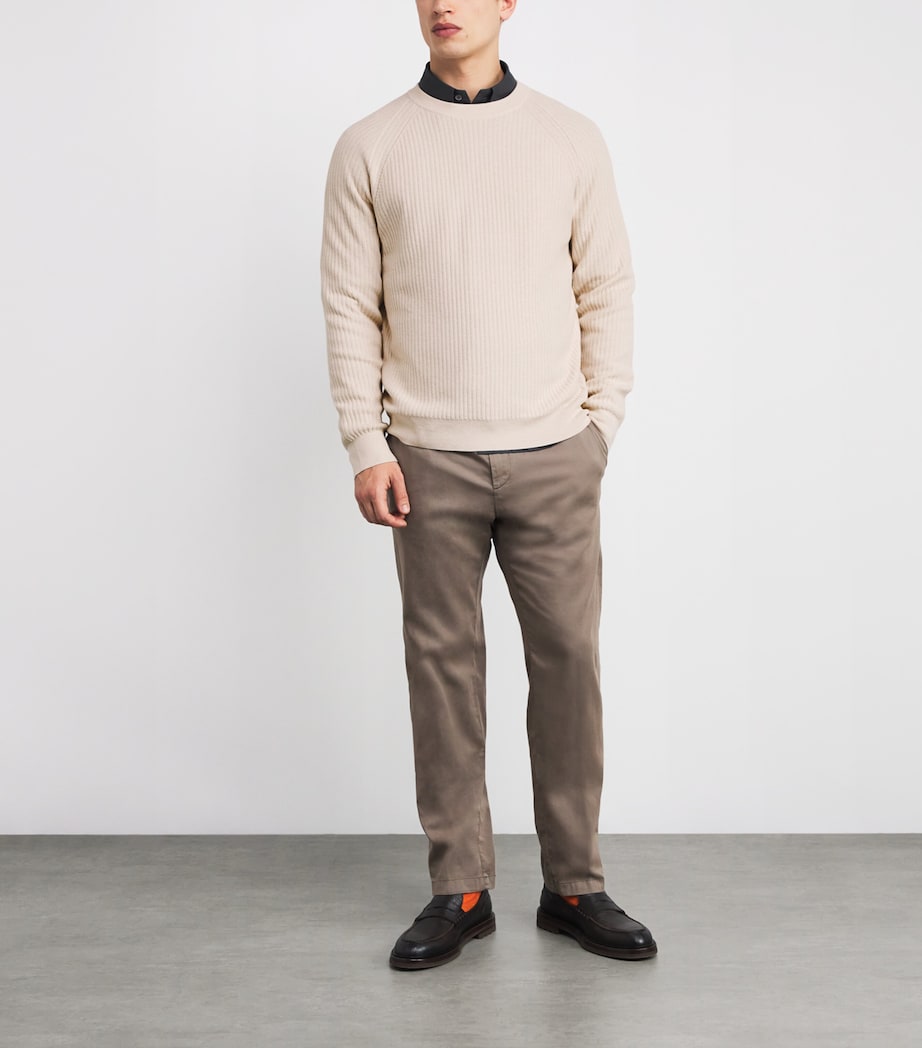 Merino-Cotton Crew-Neck Sweater WHITE-06 Image 2