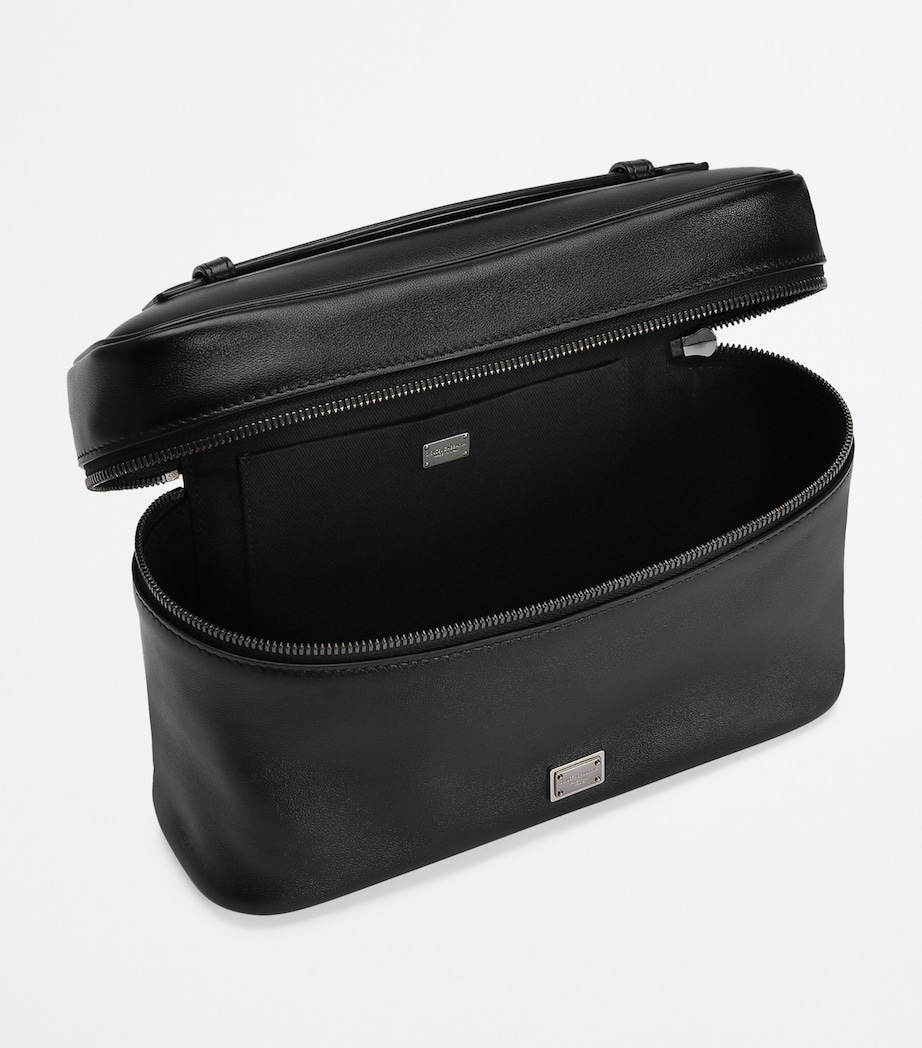 Leather Logo Plaque Toiletry Bag 80999-BLACK Image 4