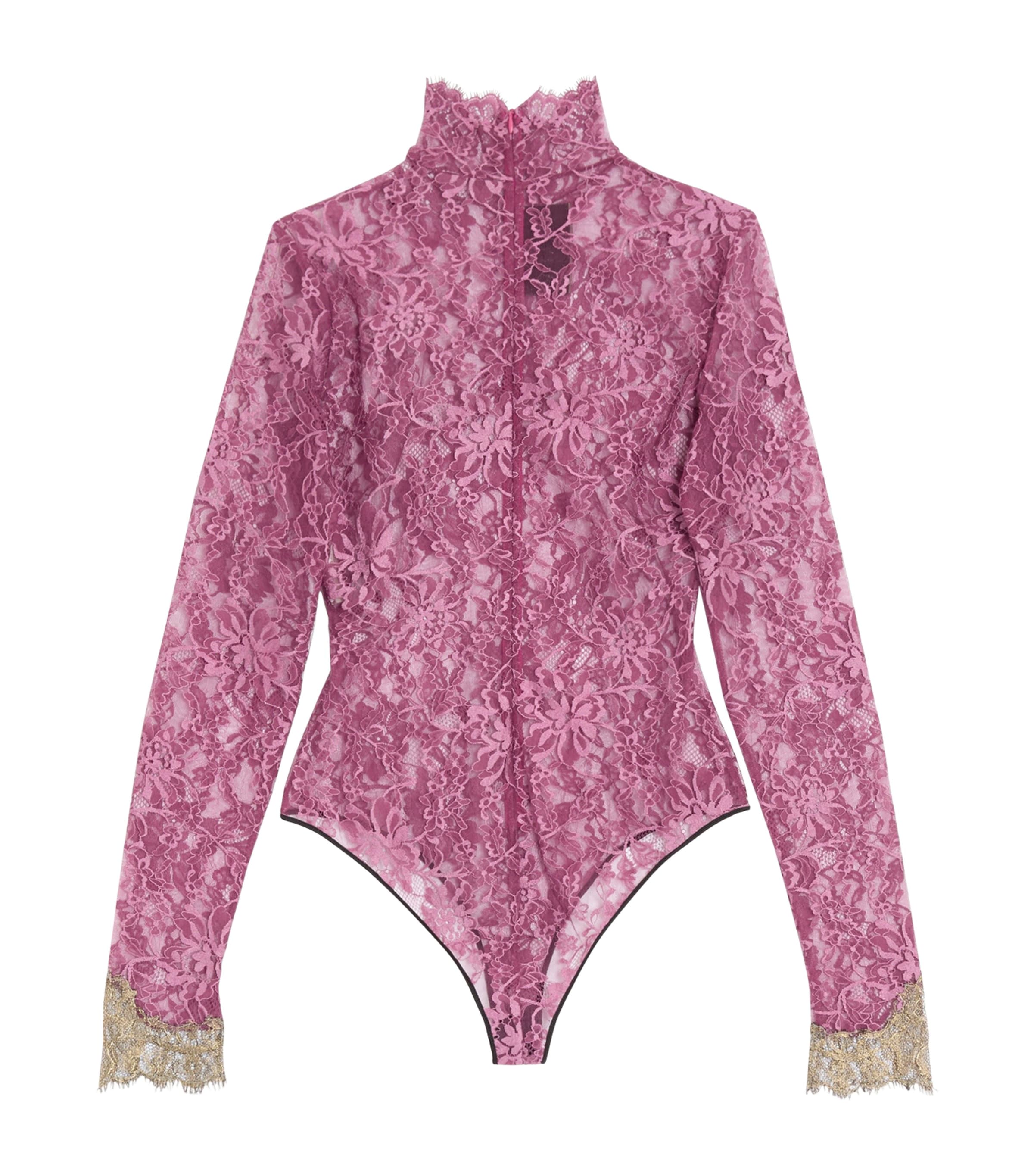 Valentino Womens Lace Floral Bodysuit Image 2